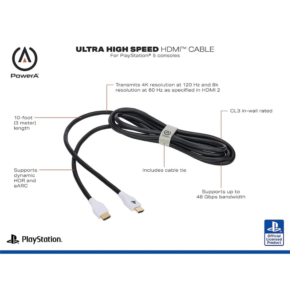 Cabo HDMI 2.1 Ultra High Speed PowerA Playstation 5 - PS5