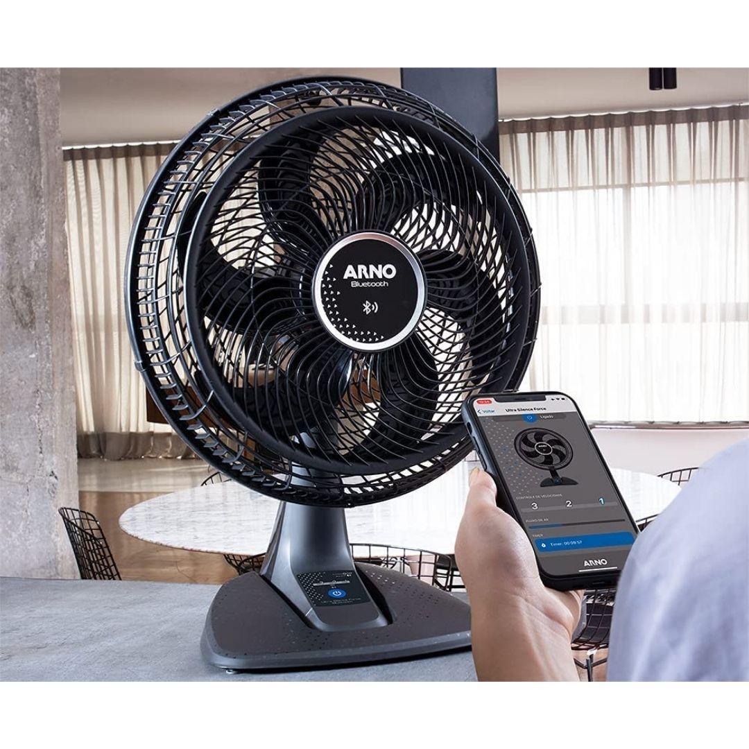 Miniatura Ventilador De Mesa Ultra Silence Force 40Cm Arno Preto 110V