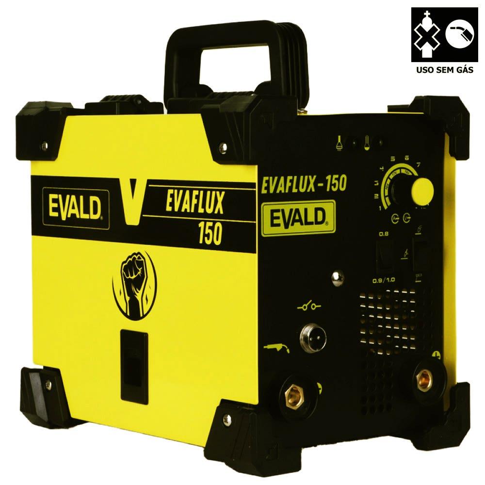 Miniatura Máquina Solda Multiprocesso MIG sem Gás Sinérgica EVAFLUX-150 220V EVALD 220V