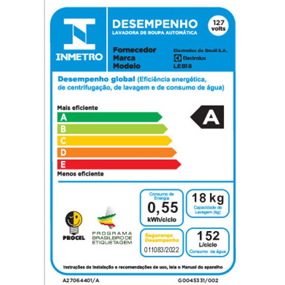 Máquina de lavar Electrolux 18kg Preta Expert Filtro Microplásticos, Jatos Poderosos e Pet Pro (LEB18) - 220V Máquina de lavar Electrolux 18kg Preta Expert Filtro Microplásticos, Jatos Poderosos e Pet Pro (LEB18) - 127V