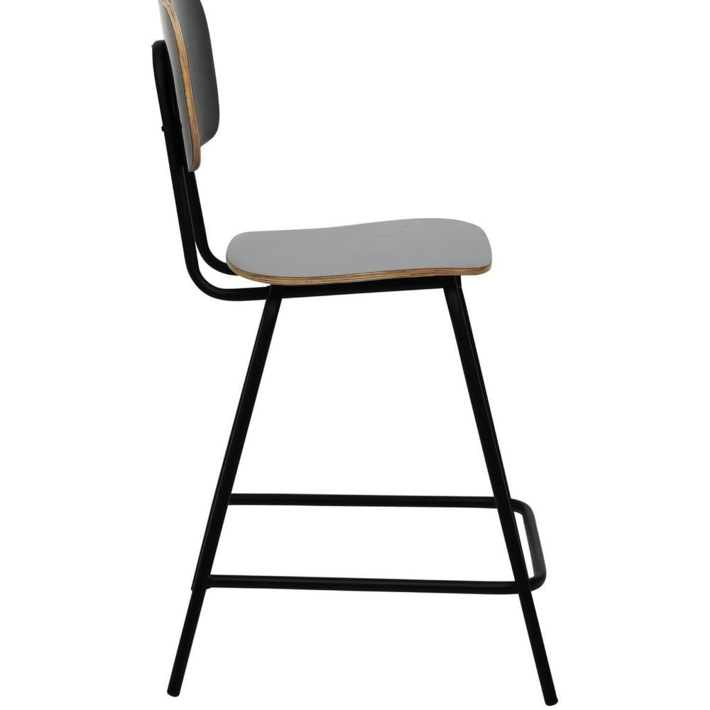 Miniatura Banqueta Bistro Alta Linha Industrial Preto