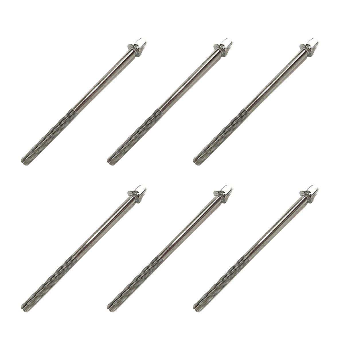Miniatura Kit 6 Parafuso Afinação De Bateria 58Mm X 5Mm 7/32 Torelli