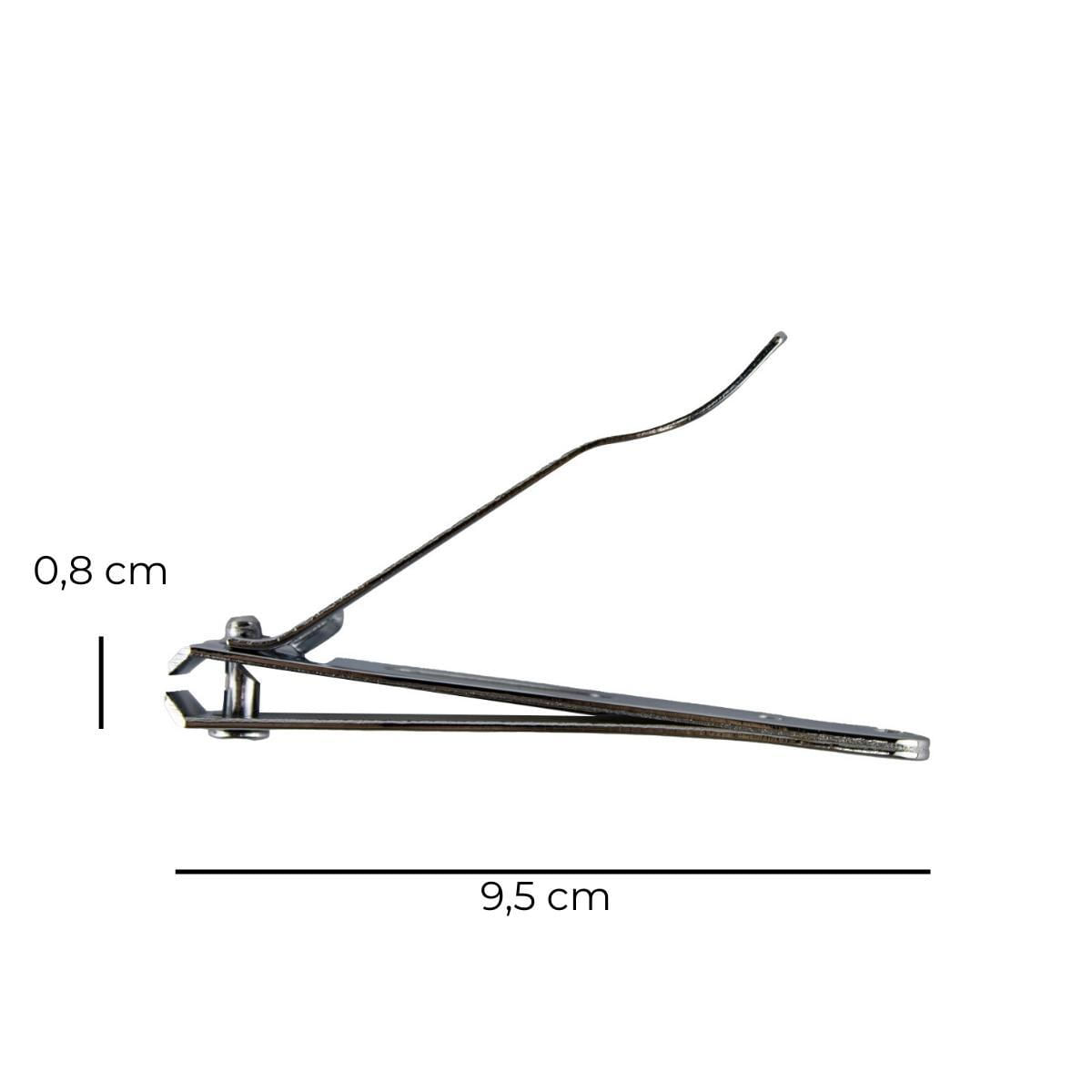 Miniatura Kit 6 Cortador Unha Grande Lixa Manicure Pedicure Aço Inox