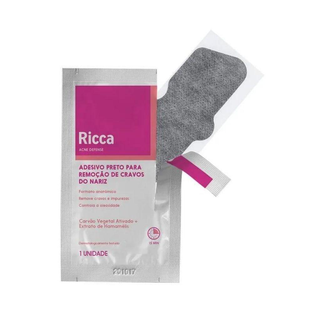 Miniatura Ricca Adesivo Preto Para Remoção Cravos Do Nariz 3pcs