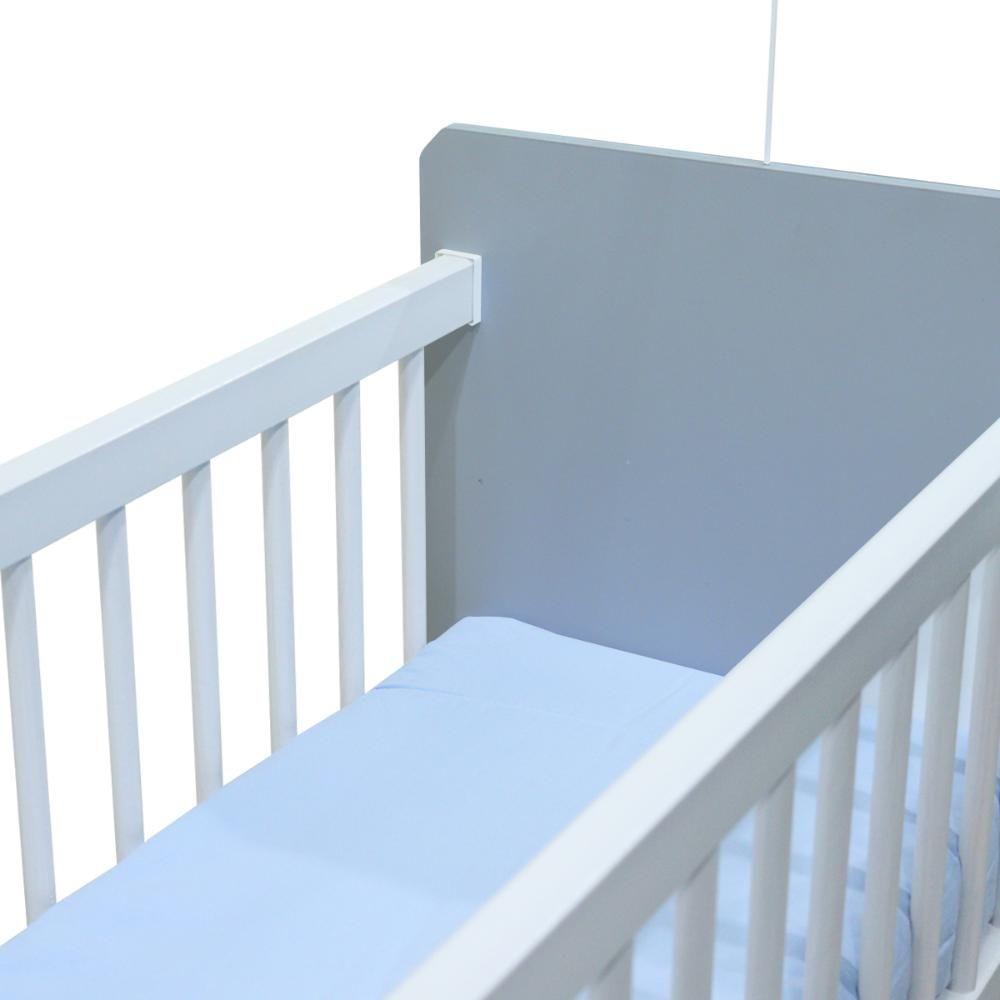 Mini Berço Portátil Moisés Varias Cores Com Colchão E Rodinhas Com Trava - Cinza Cinza