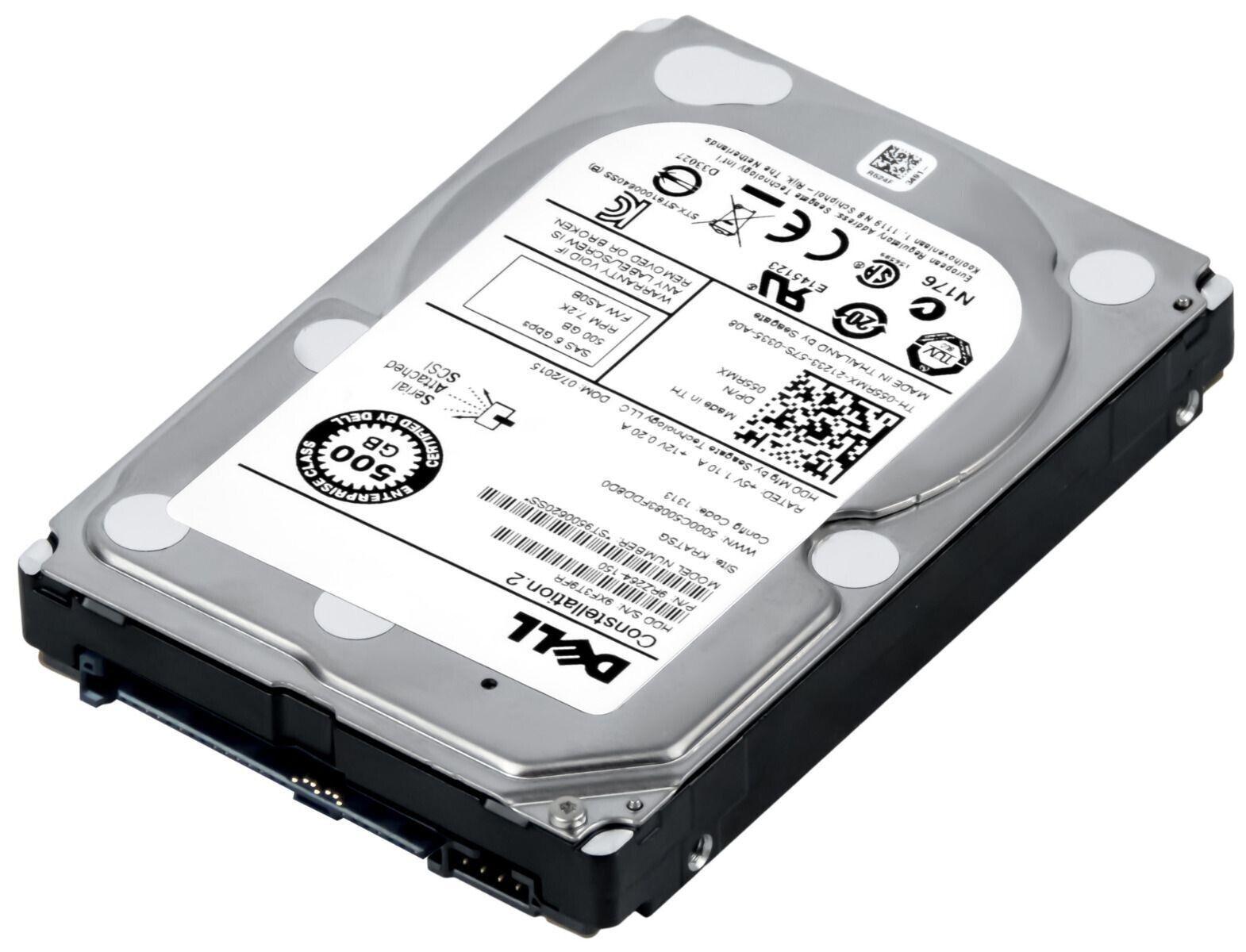 Miniatura HD SAS Dell 500GB 7.2k 2.5 055RMX 55RMX ST9500620SS 6Gbps