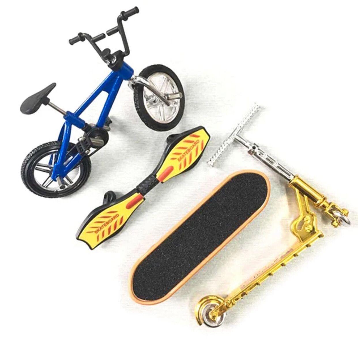 Miniatura Kit Radical Esportes De Dedo Fingerboard Bicicleta Scooter