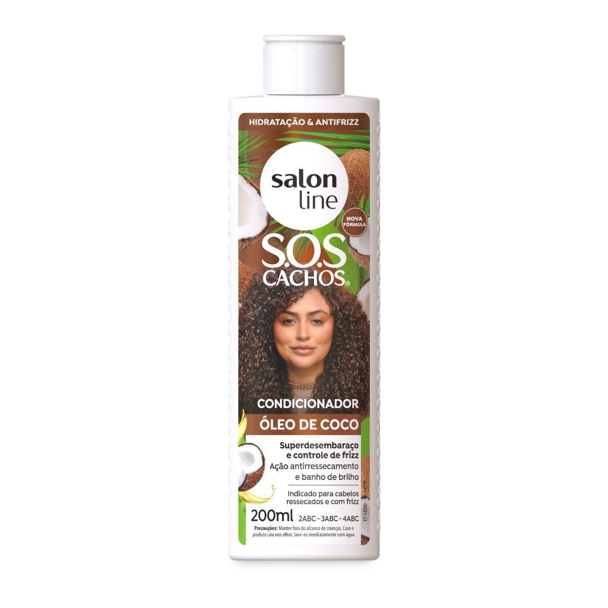 Miniatura Shampoo 300Ml + Condicionador 200Ml Óleo De Coco Salon Line