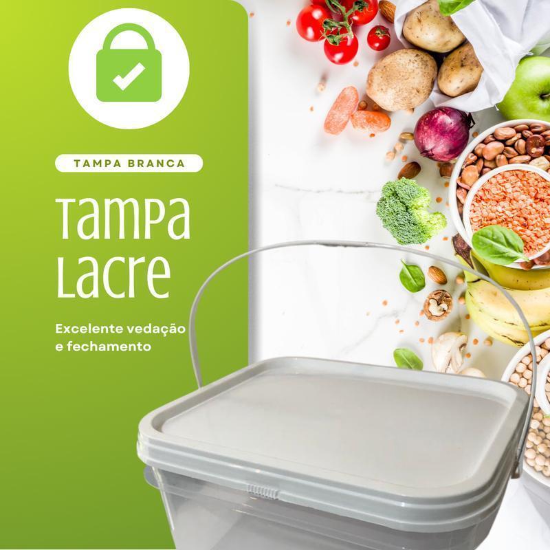 Miniatura Pote Para Açai 2.4 Litros Transparente - Kit 10 Peças