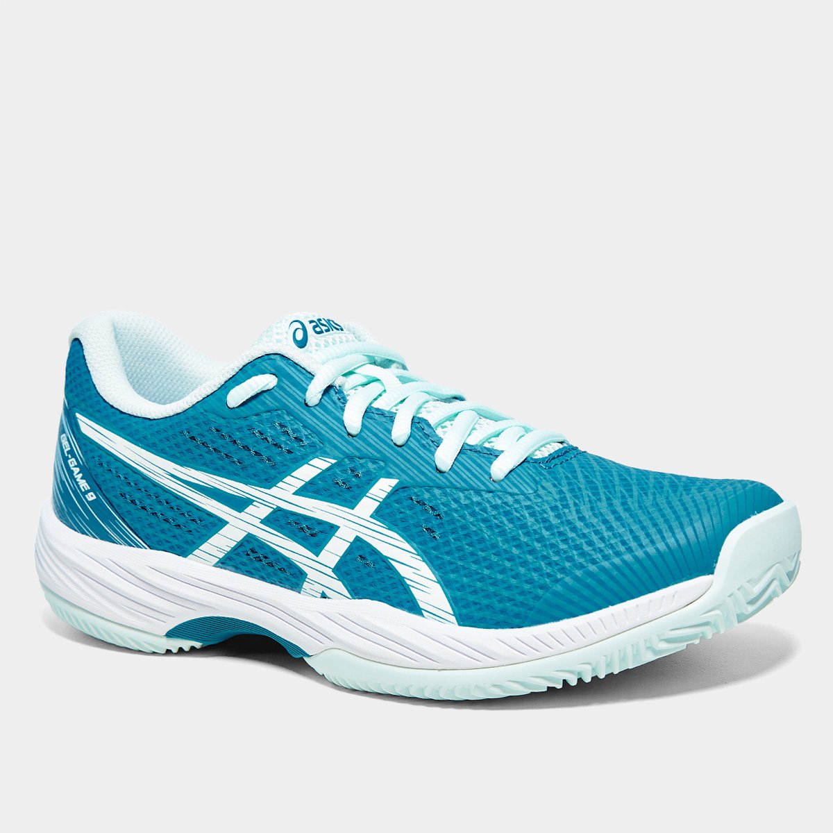 Miniatura Tênis Asics Gel-Game 9 Clay/Oc Feminino Azul+Branco - 39