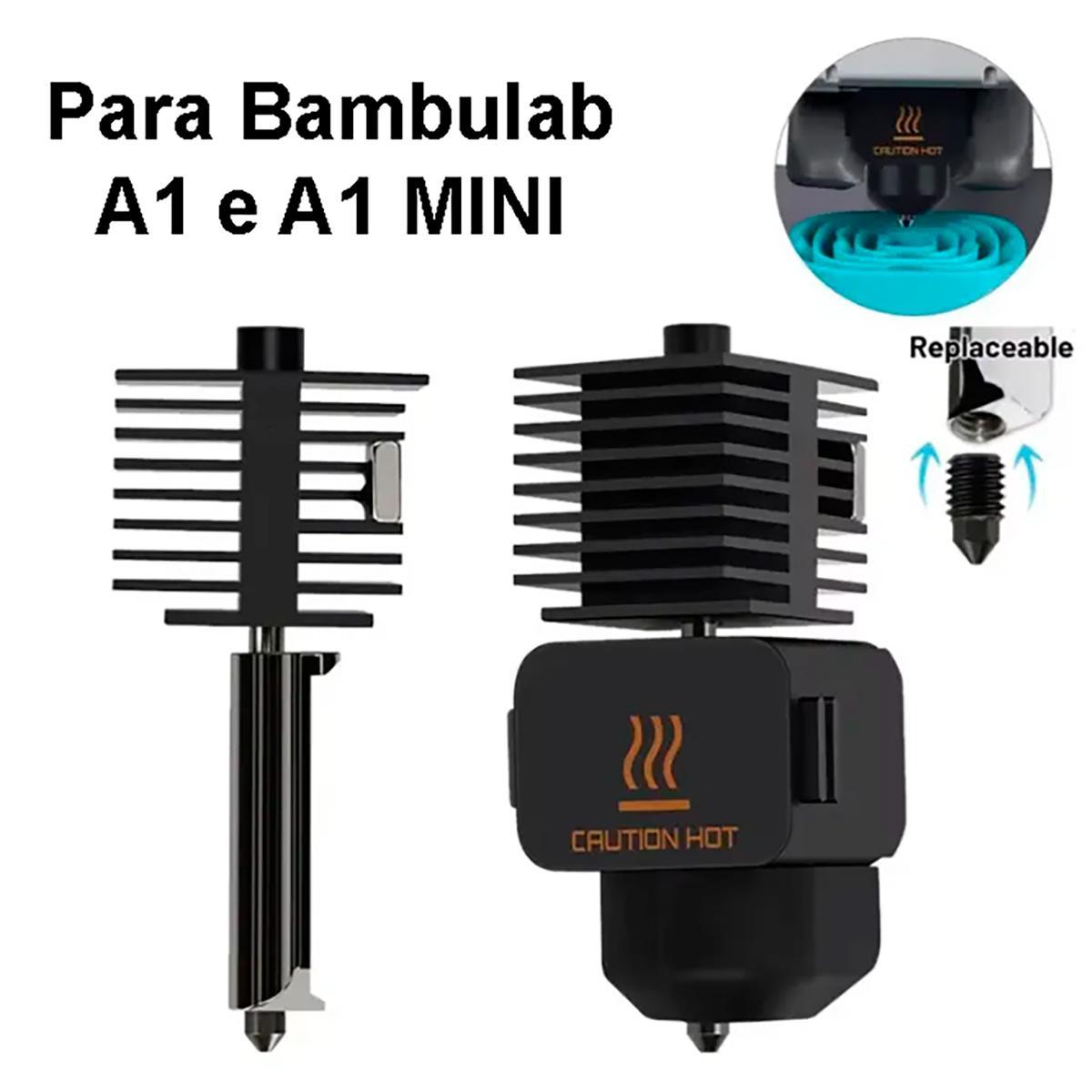 2X Unidades Bico Hotend Impressora Bambulab A1 A1 Mini 0.4Mm