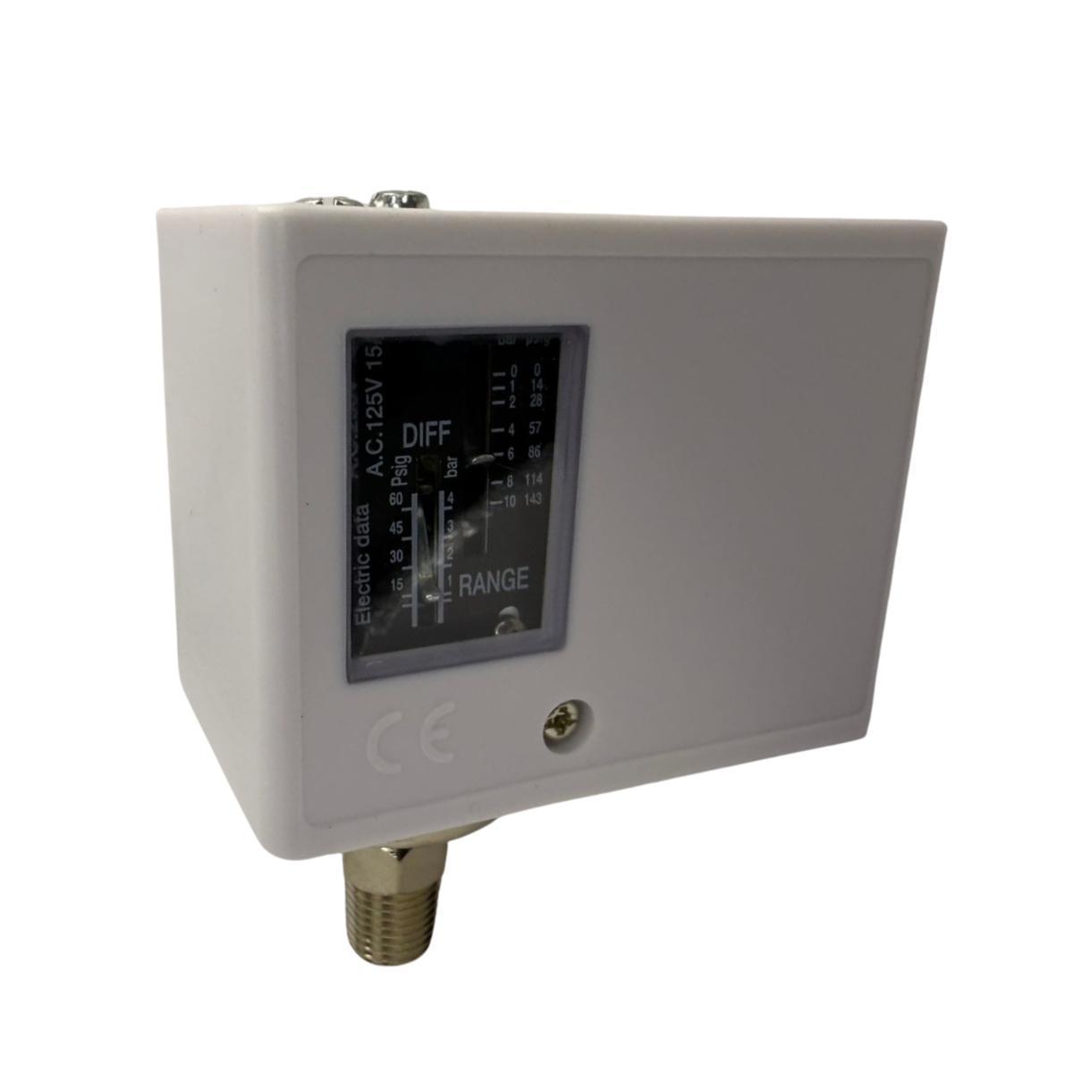 Miniatura Hlp Pressostato Universal Dn 1/4 Npt Água, Ar E Gases
