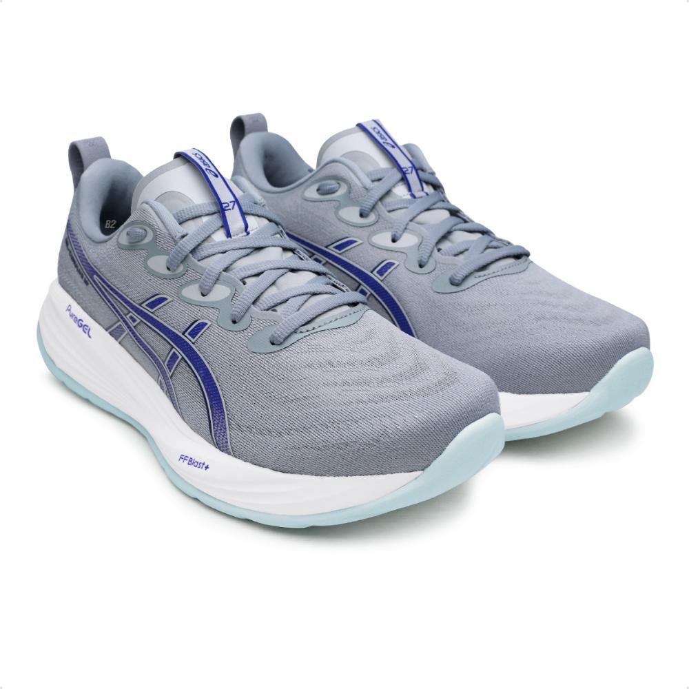 Miniatura Tênis Asics Gel Cumulus 27 Masculino Cinza / Azul - 38