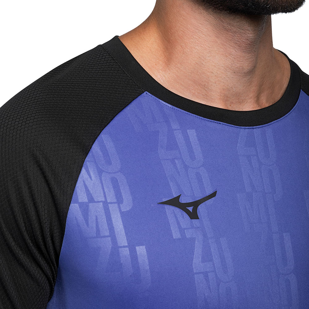 Camiseta Mizuno Futebol II Masculina Azul - EG