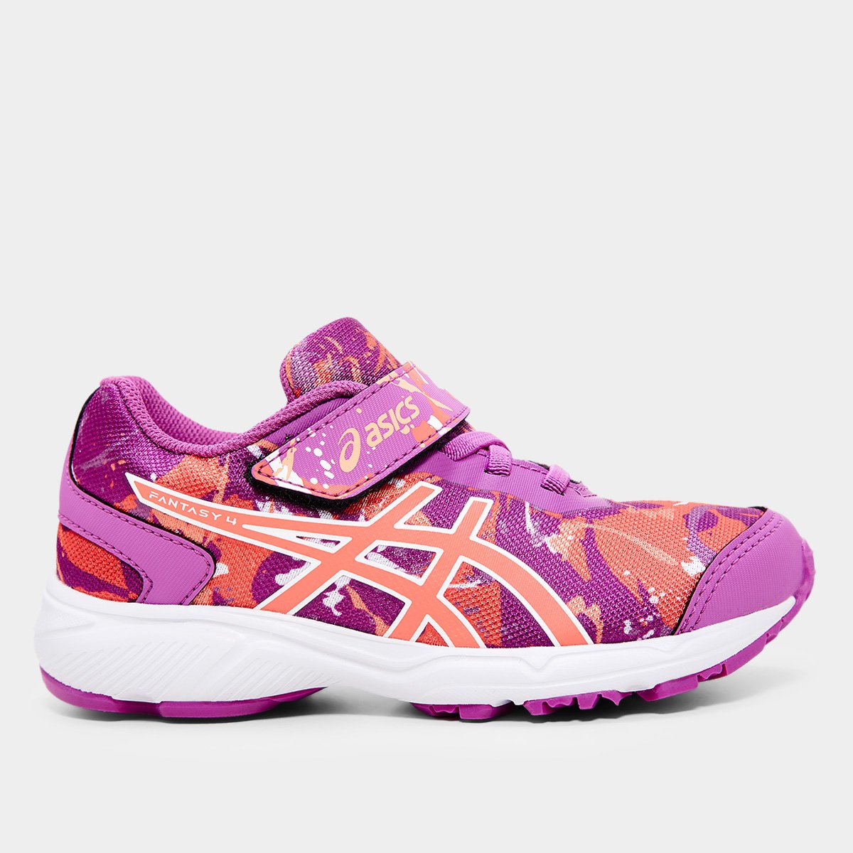 Miniatura Tênis Infantil Asics Fantasy 4 Ps Roxo+Branco - 26