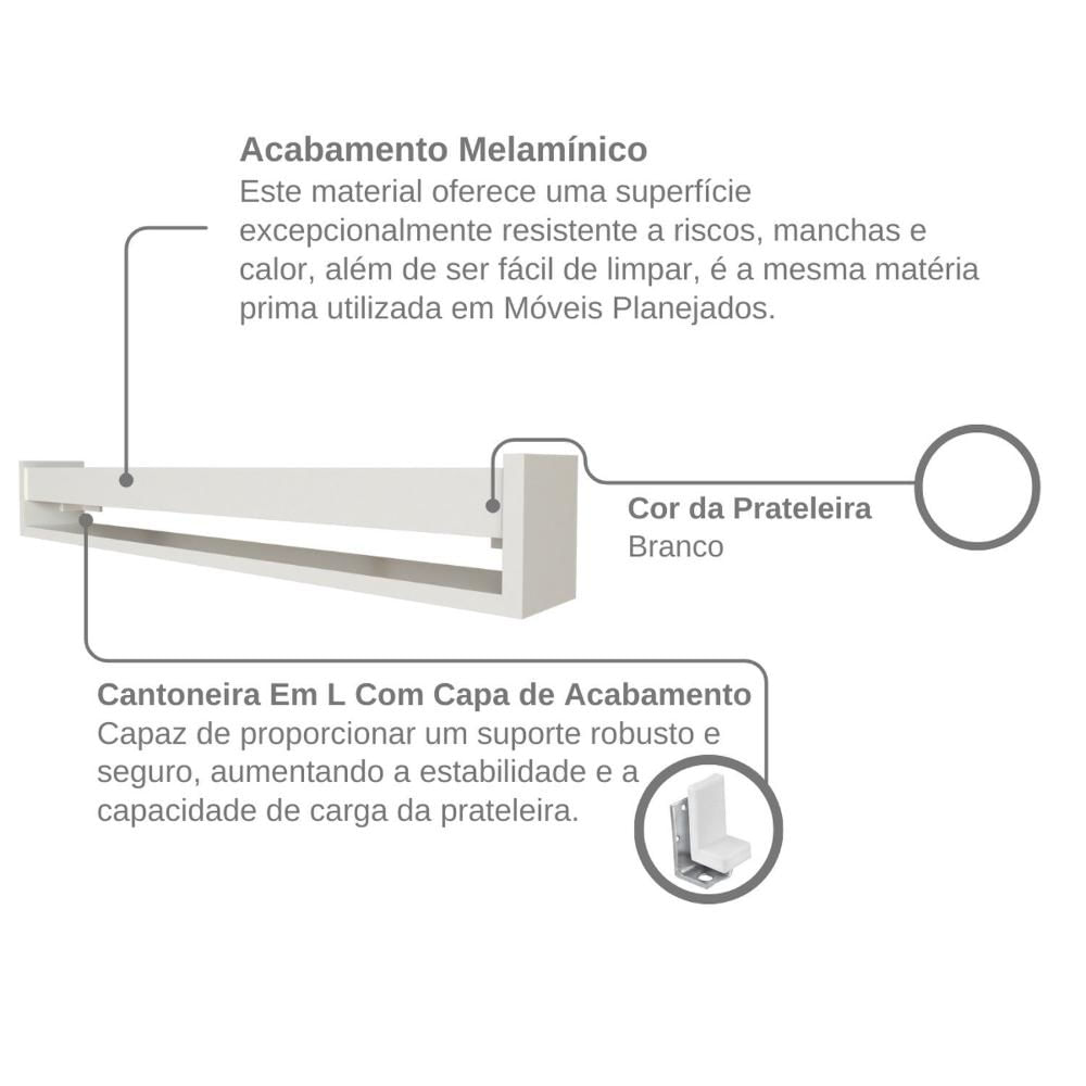 Conjunto Escritório / Home Office Kit com Mesa, Gaveteiro e Prateleira