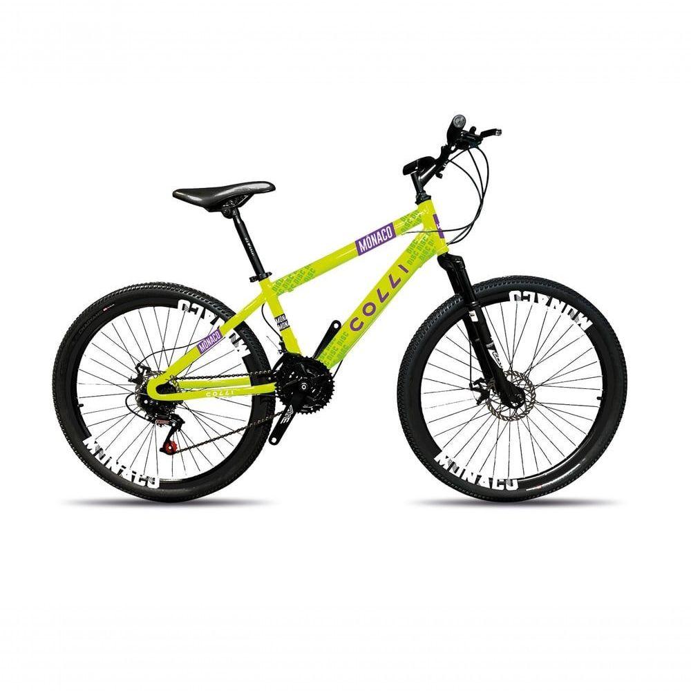 Miniatura Bicicleta Colli Mônaco Aro 26 Disco 21 V Rapid Fire Cor Vermelho Tamanho Do Quadro 13,5