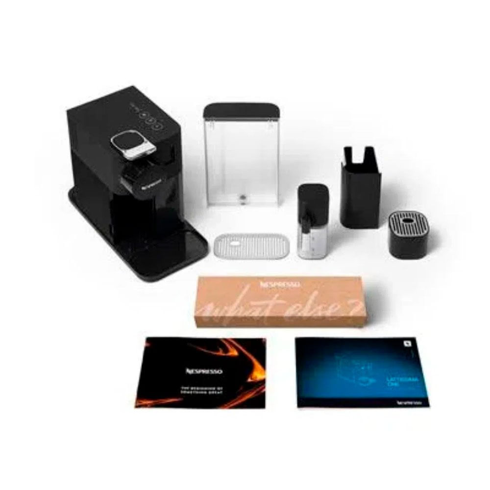 Miniatura Cafeteira Expresso New Lattissima One F121-BR-BK-NE Nespresso Preto - 127V
