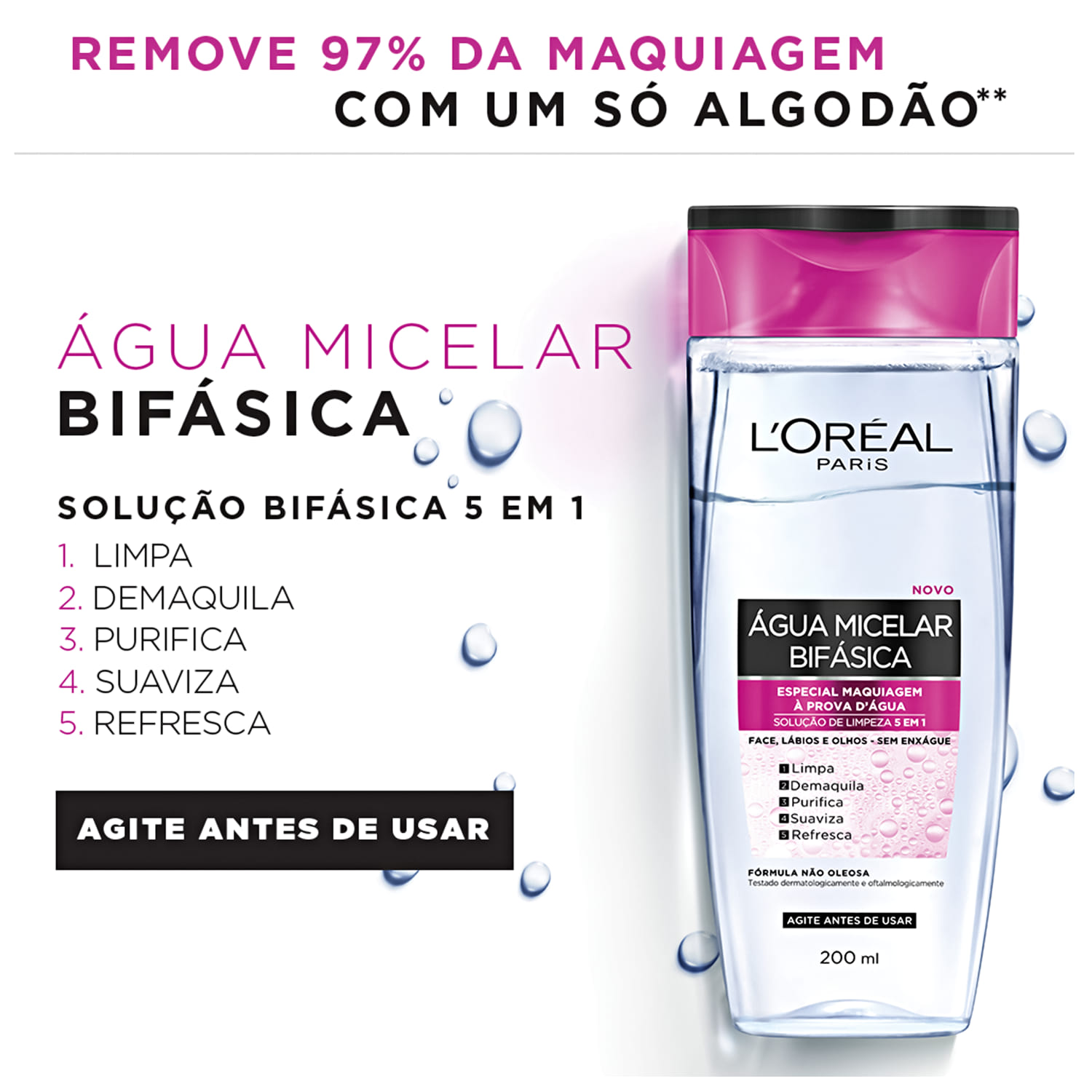 Miniatura L'oréal Paris Dermo Expertise Bifásica - Água Micelar 200ml
