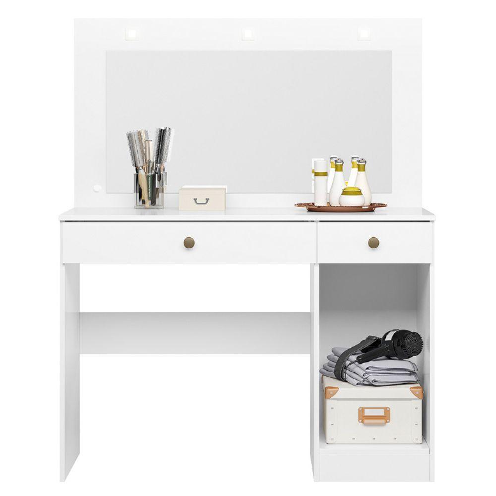 Miniatura Penteadeira Camarim Bella Com Espelho E Led Branco Moval
