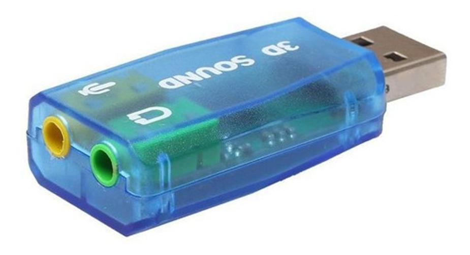 Miniatura Adaptador Externo De Som 5.1 Usb Placa De Som Computador Pc