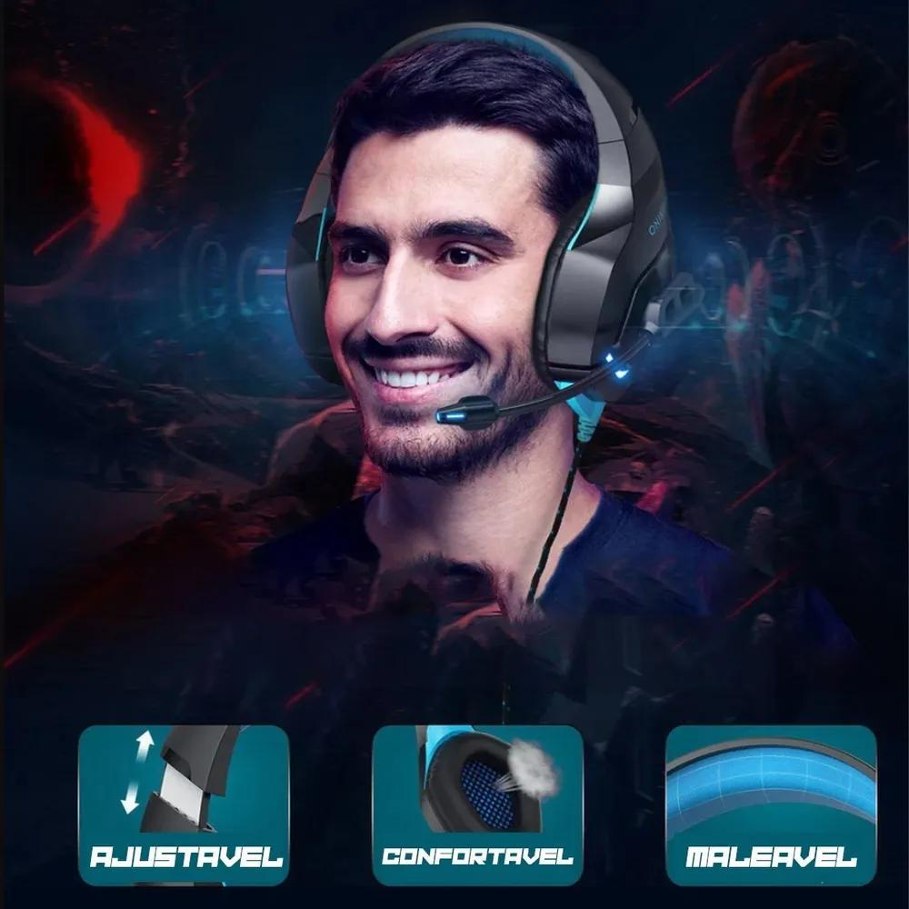 Headset Gamer Onikuma K1-B: Imersão Total Com Led