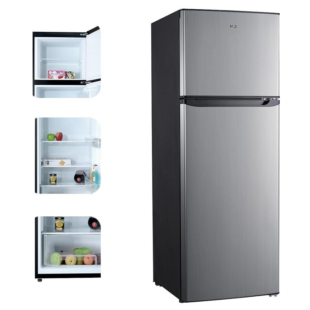 Miniatura Geladeira Refrigerador HQ Defrost 310 Litros Preto/Inox HQ-310RDF 220V
