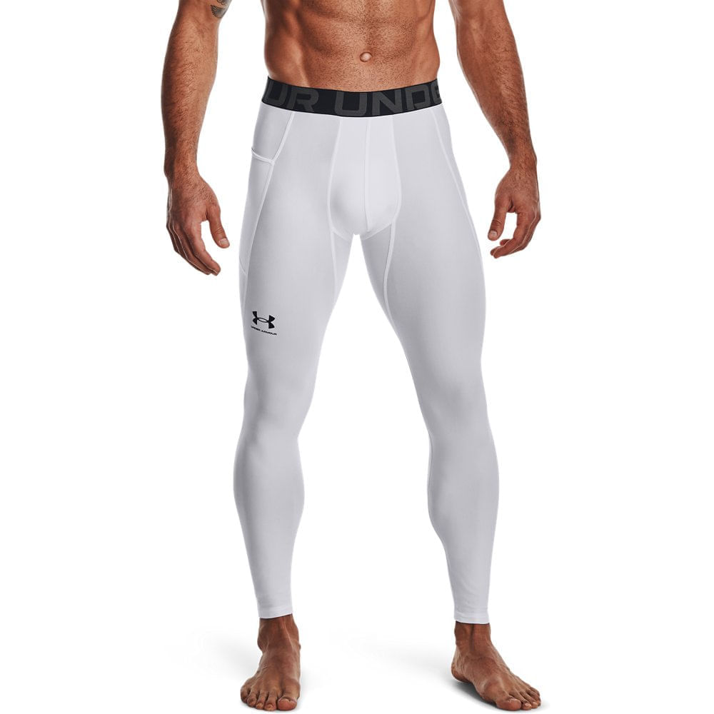 Miniatura Legging de Treino Masculina Under Armour HG 2GG Branco