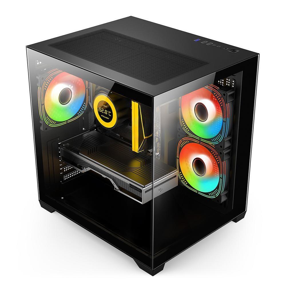 Miniatura Pc Gamer Completo Skill Ryzen 7 5700g 16GB Radeon Vega 8 SSD 1TB M.2 + Monitor 27" IPS 100hz SK27004