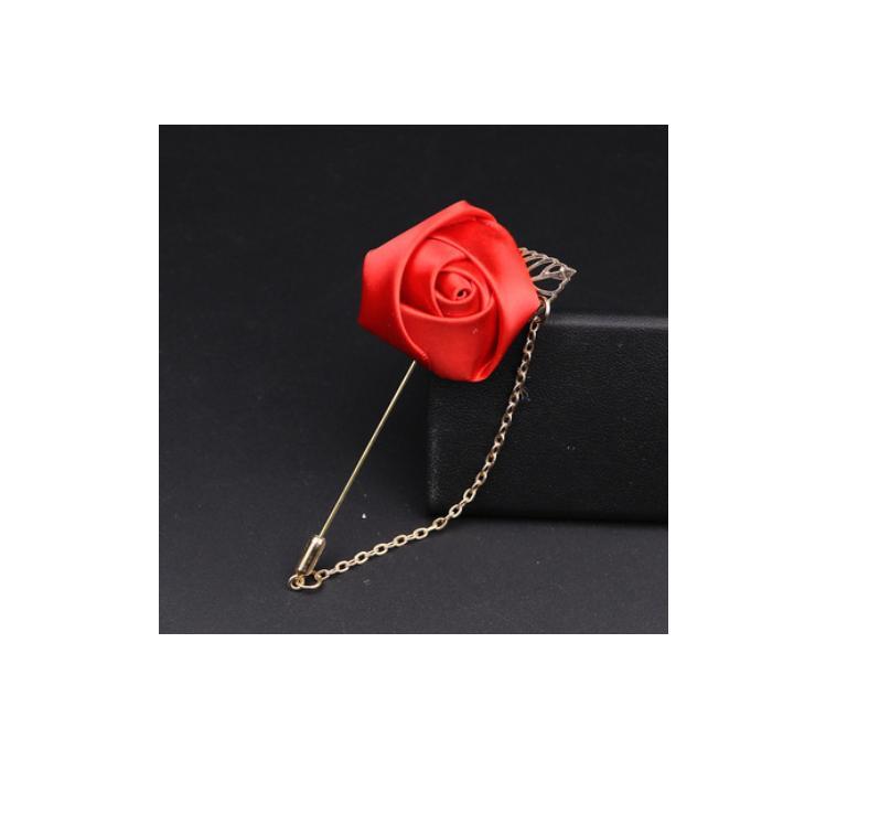 Miniatura Lapela Broche De Tecido Terno Casamento Noivo Padrinho Flor