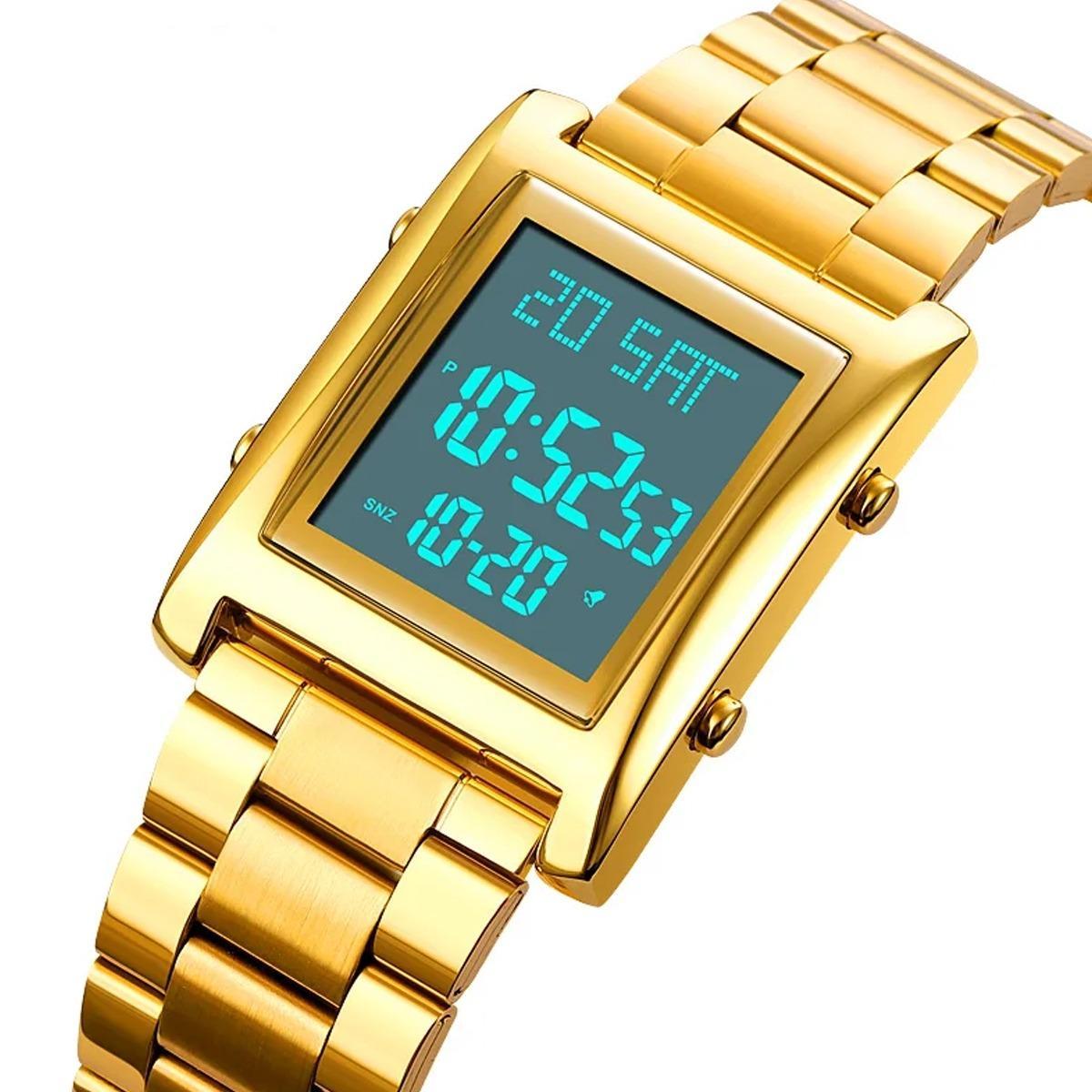 Miniatura Relógio Masculino Skmei Digital 1812 Dourado