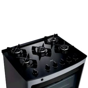 Miniatura Fogão Consul 5 Bocas CFS5VAR com Mesa de Vidro, Trempes de Ferro Fundido e Acendimento Automático Bivolt - Inox