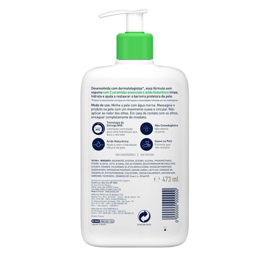 Miniatura Cerave Locao De Limpeza Hidratante 473Ml