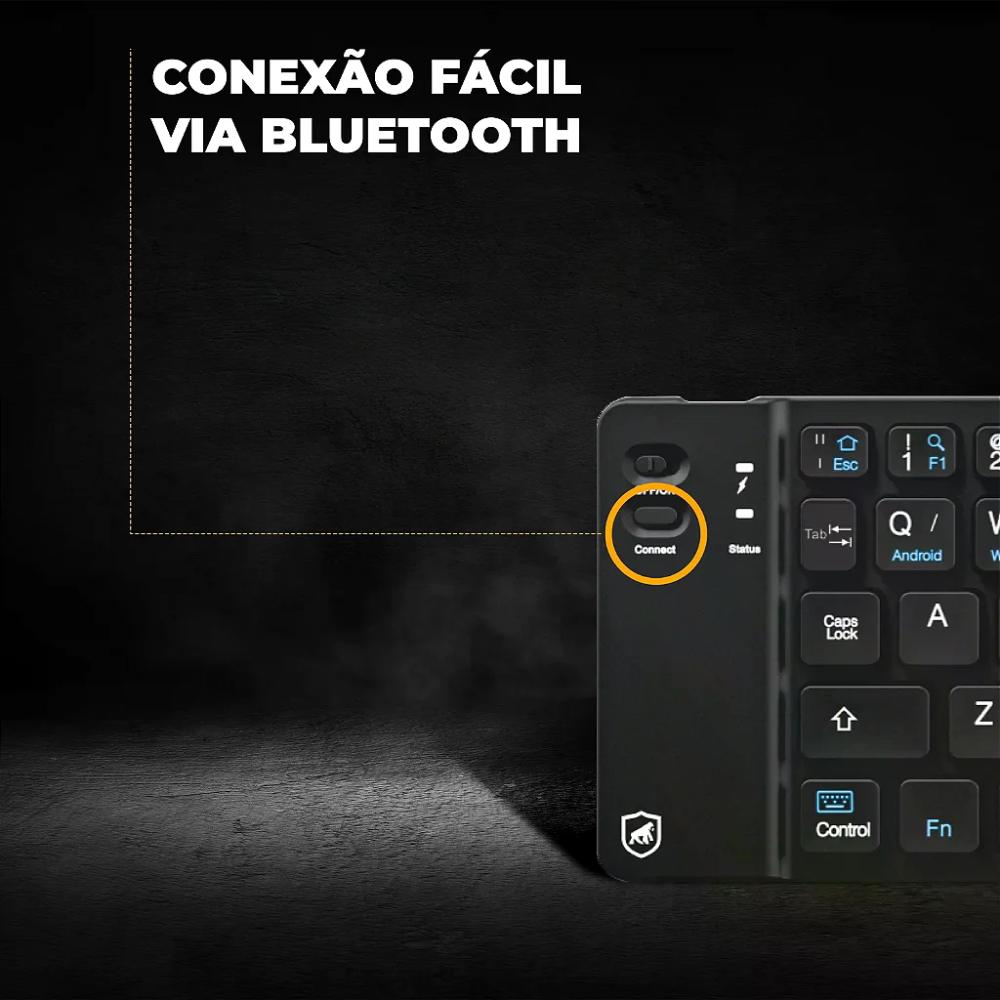 Miniatura Mini Teclado Dobrável Sem Fio - Armor - Gshield
