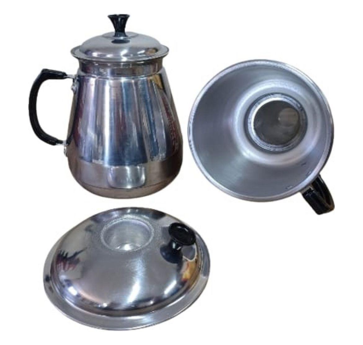 Miniatura Cafeteira Italiana Espelhada 1,5 Litro Mp Aluminio Polido