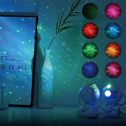 Projetor De Luz Noturna Galáxia Nebulosa Astronauta Colorido