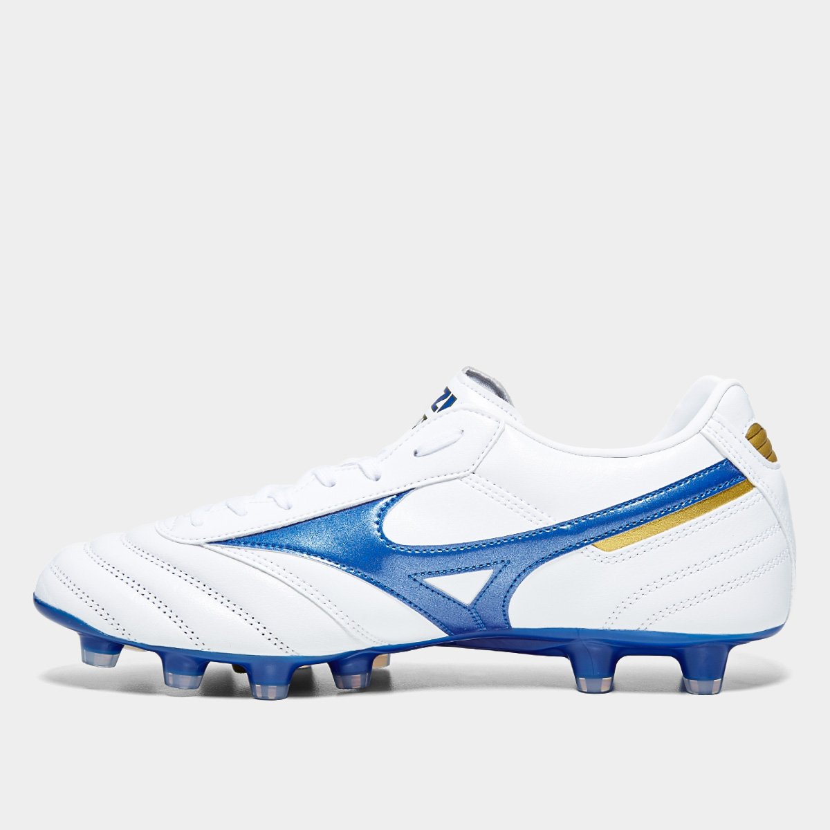 Chuteira Campo Mizuno Morelia II Pro Unissex Branco+Azul - 38