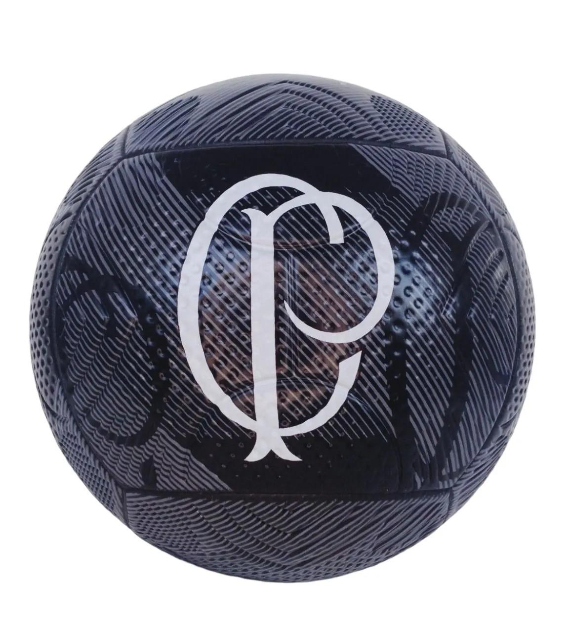 Miniatura Bola Do Corinthians De Futebol Campo Preto