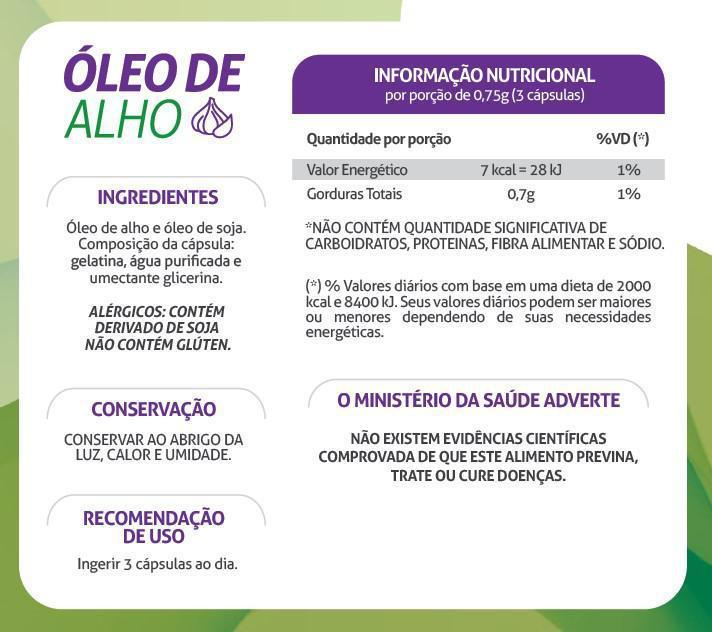 Miniatura Óleo De Alho Evomel Com 90 Capsulas 250 Mg