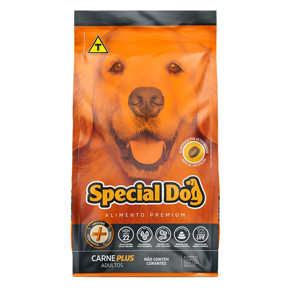 Miniatura Ração Special Dog Premium Carne Plus para Cães Adultos - 15 Kg