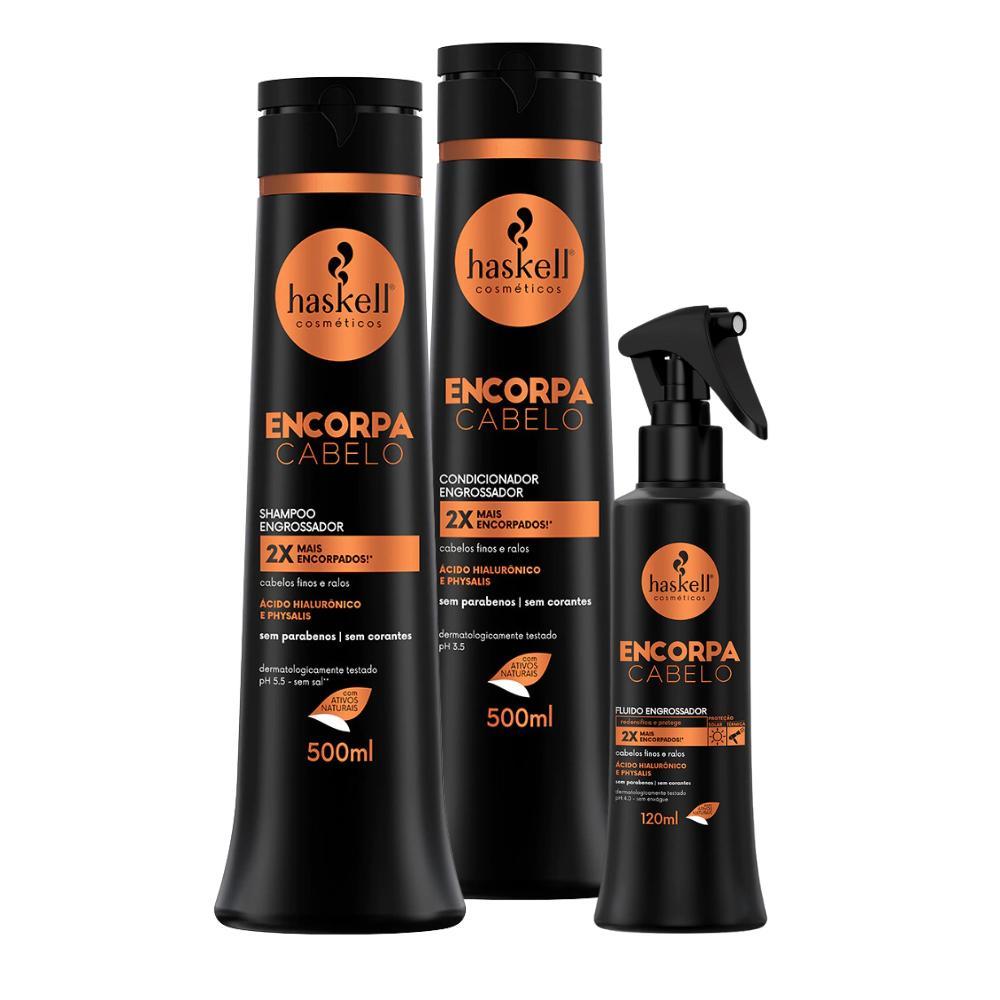 Miniatura Kit Haskell Encorpa Cabelo Engrossador Sh. + Cond + Fluído