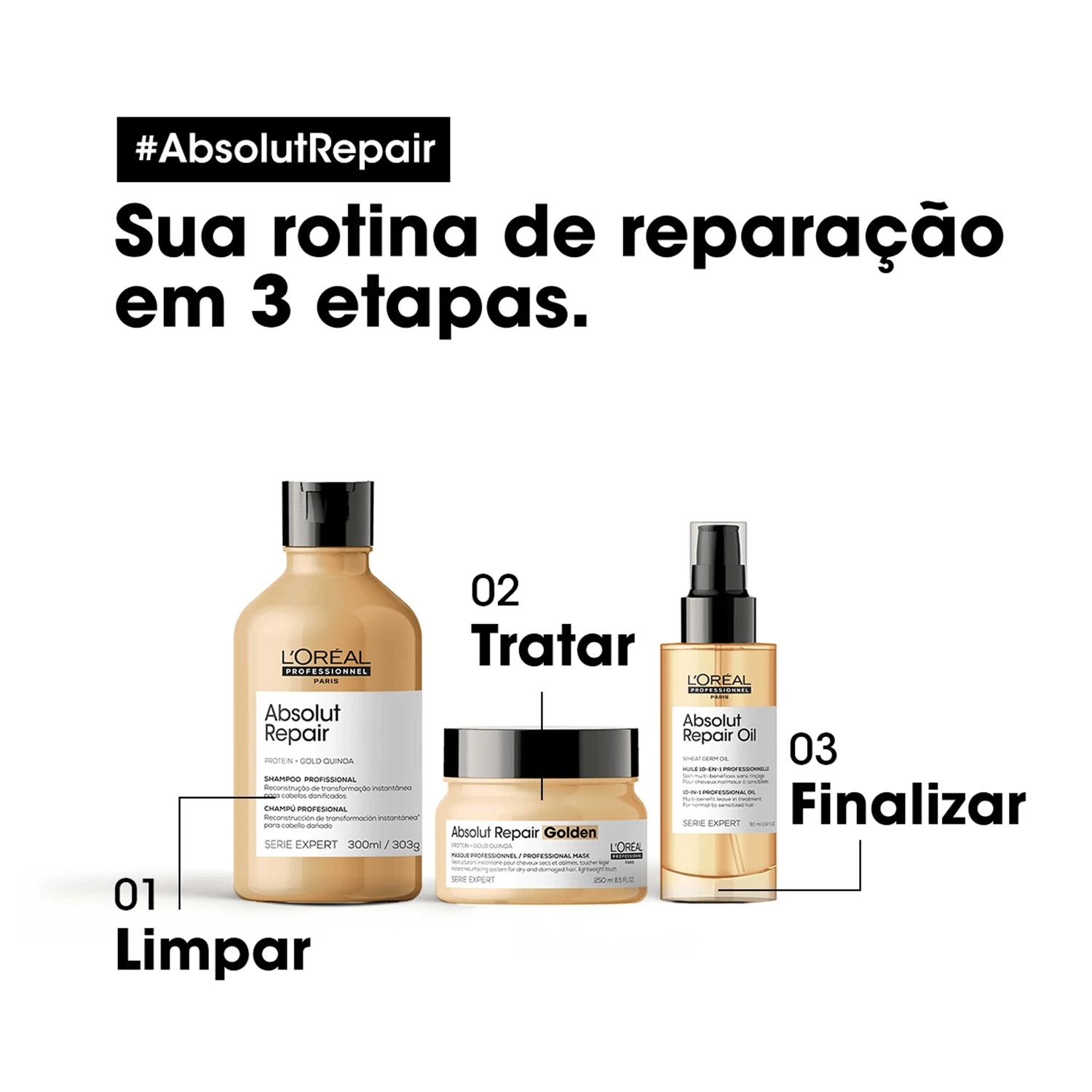 Miniatura Kit L'Oréal Professionnel Serie Expert Absolut Repair Tratamento (2 Produtos)