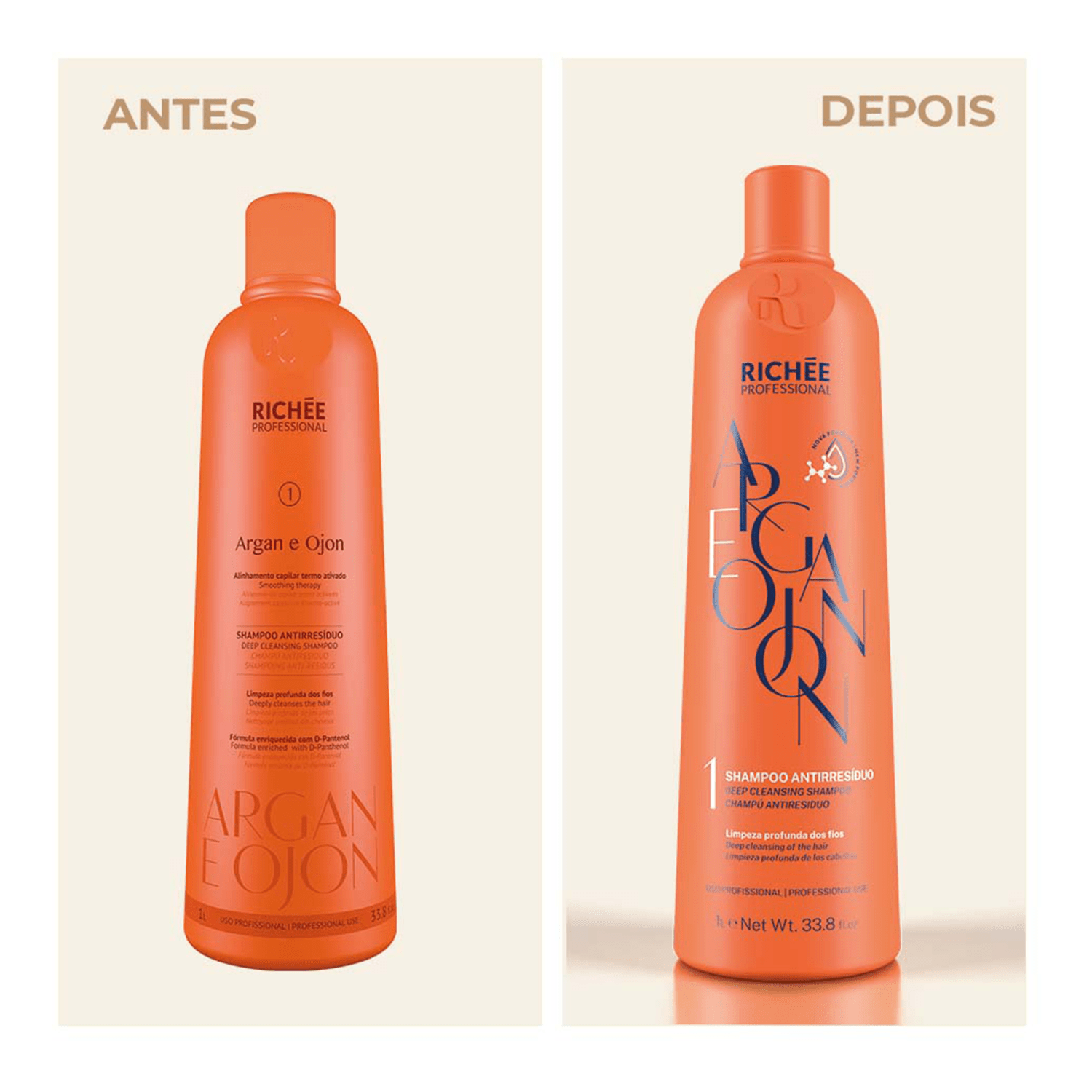 Miniatura Richée Argan E Ojon Profissional - Shampoo Antirresíduo 1L