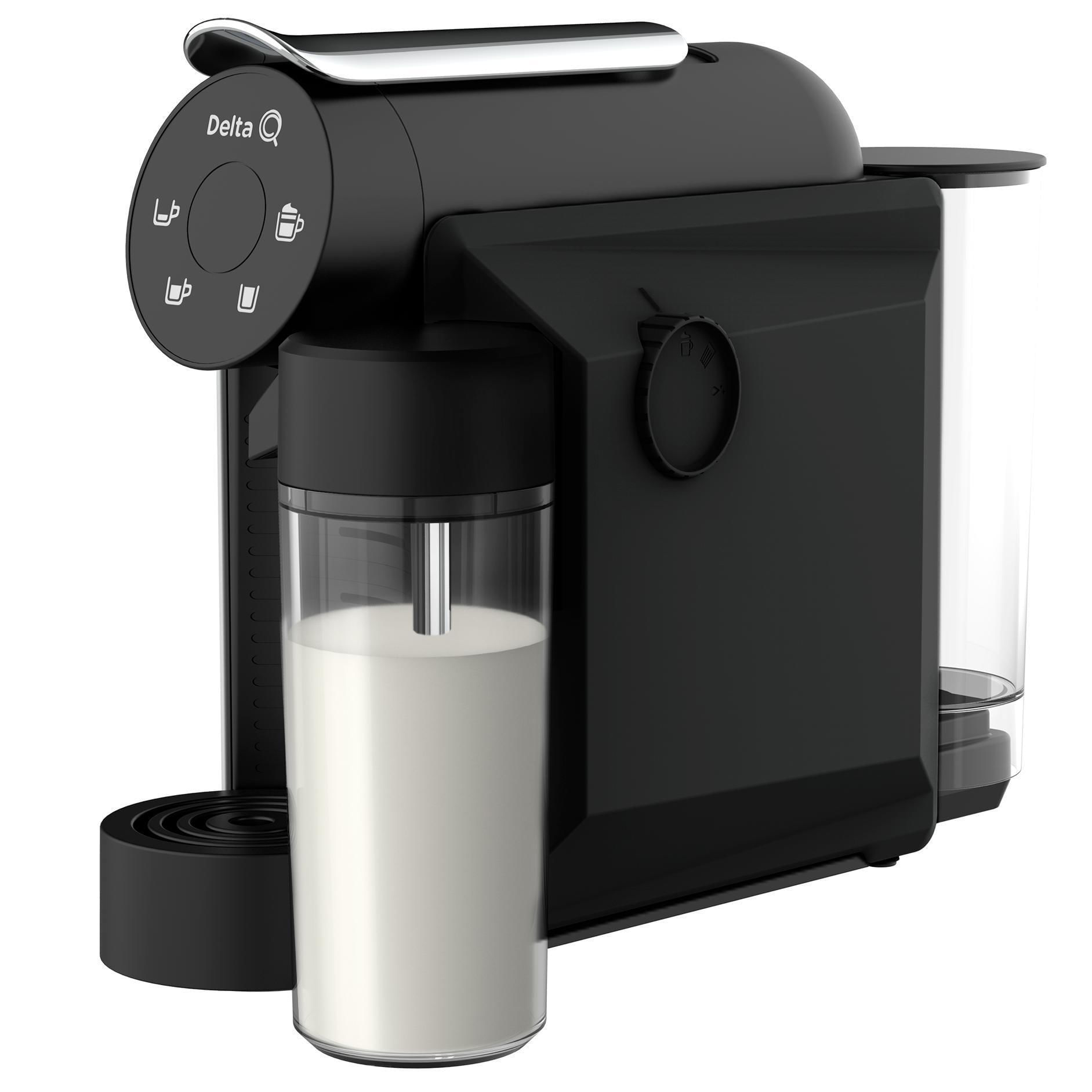 Miniatura Cafeteira Espresso Cappuccino Mini Mikqool Preta, 127V Delta