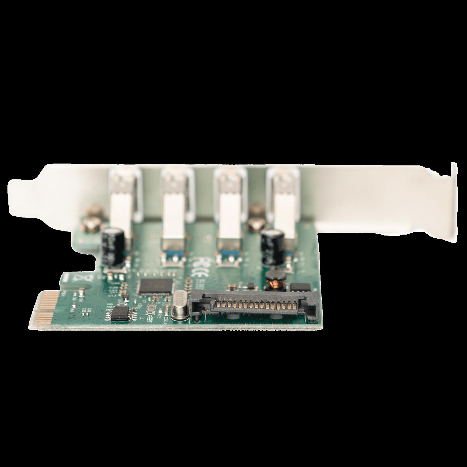 Miniatura Placa Expansão Pci-Express 4X Portas Usb 3.0 Transferência