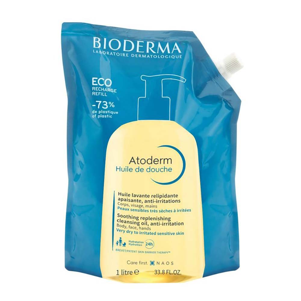Miniatura Óleo de Banho Hidratante Bioderma Atoderm Refil Huile de Douche 1L