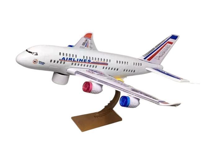 Miniatura Avião Airlines A330 Brinquedo Decorativo com Luzes e Sons
