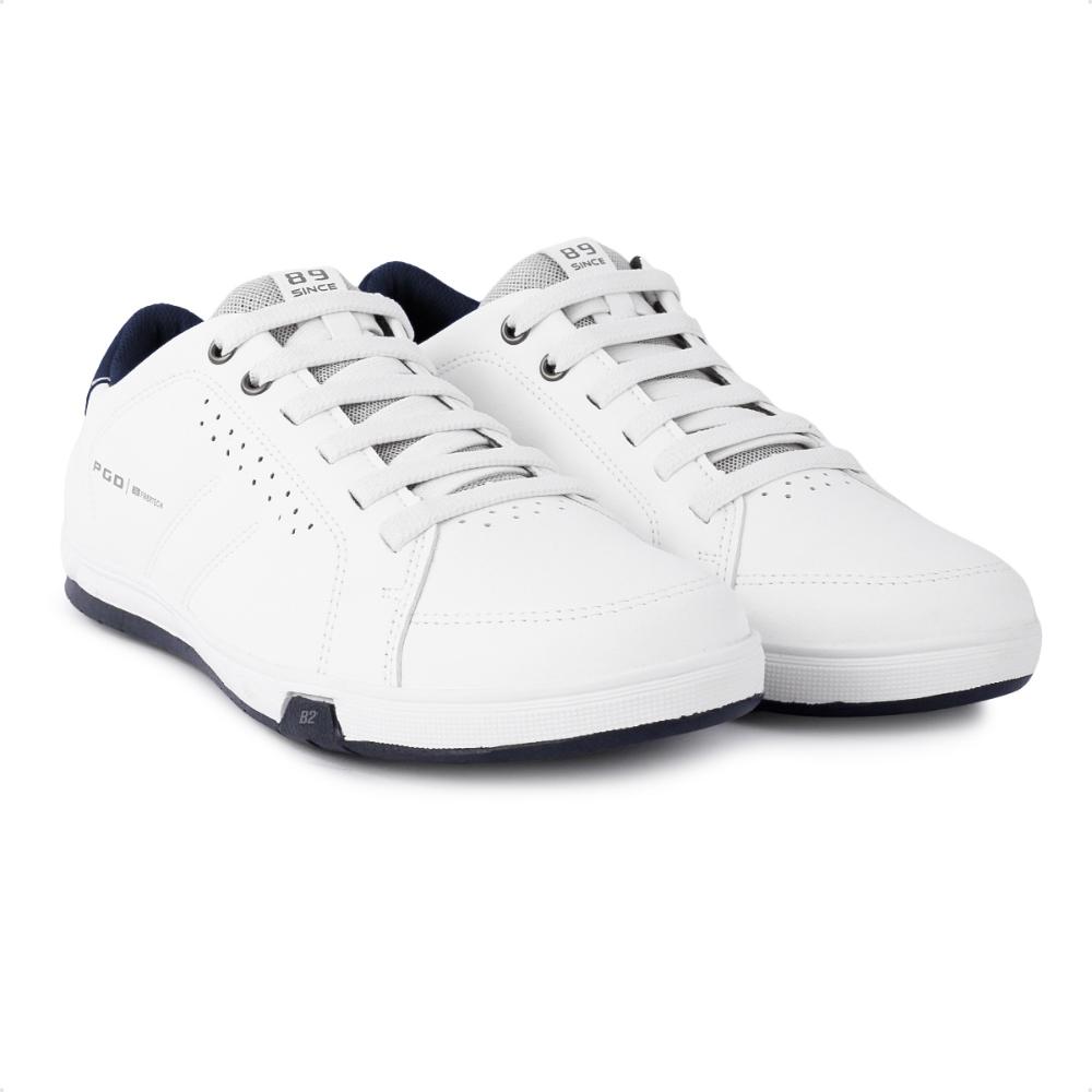 Miniatura Sapatênis Pegada Element Confort Masculino Branco / Marinho - 37