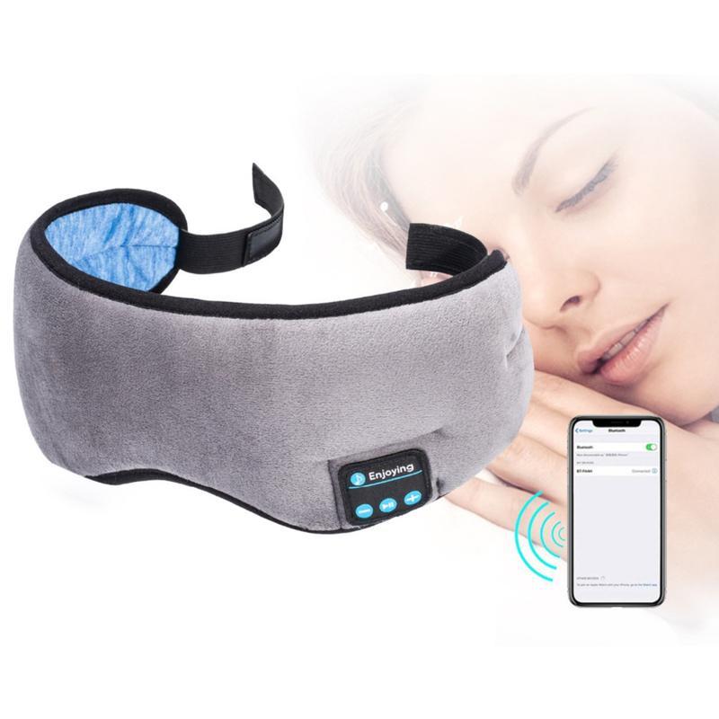 Miniatura Máscara Tapa Olho Dormir Bluetooth Fone Embutido Tecido