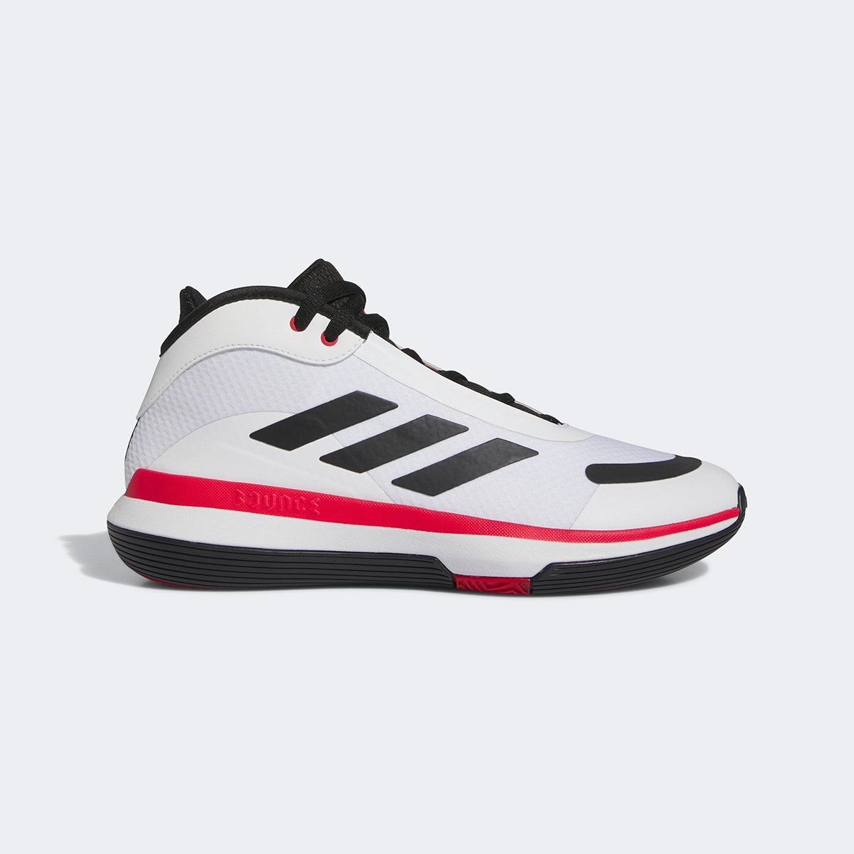 Miniatura Tênis Cano Alto Adidas Bounce Legends Branco+Preto - 38